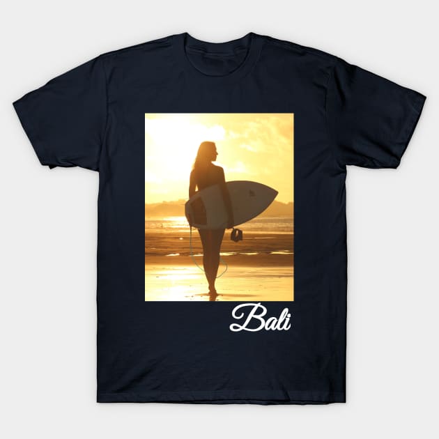 Bali Surfing T-Shirt by victoriashel